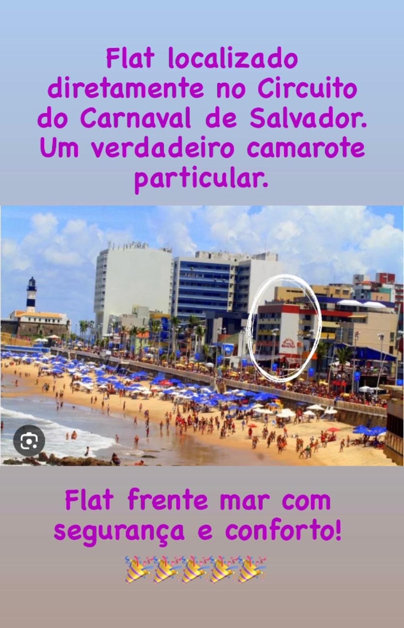 Belissimo Flat Direto Na Da Barra - Flat Beira Mar No Circuito Do Carnaval Apartment